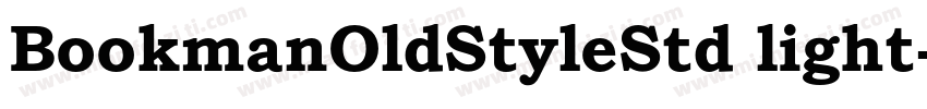 BookmanOldStyleStd light字体转换